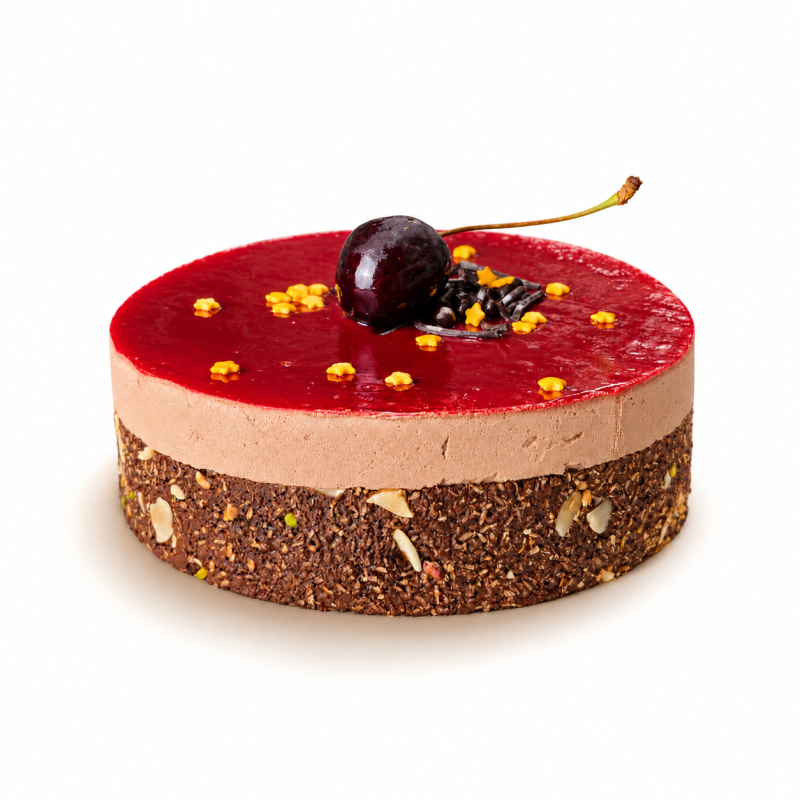 CHOCO-CHERRY BAVAROISE TAART
